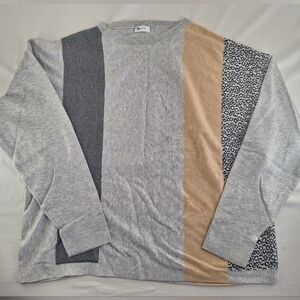 Zyia Womens Lightweight Multi Print Sweater Size Large